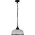 Highworth Holophane Glass Pendant Light - Matt Black