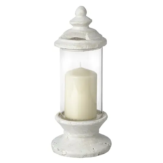 Hilari Glass Lantern - Clear, Stone