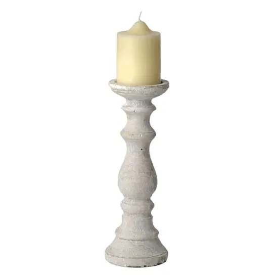 Hilari Medium Candle Holder - Cream, Stone image