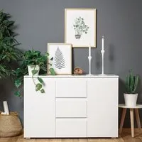 Hilary Wooden Sideboard with Storage - White