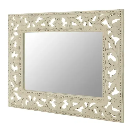 Hildome Rectangular Wall Mirror - Cream image