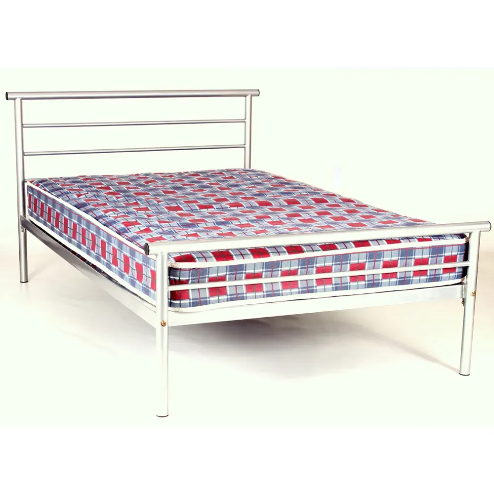Hilliard Small Double Bed Frame - Silver, Metal product