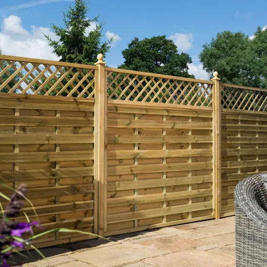 Hillowton 3x6 Wooden Screen - Natural Timber product