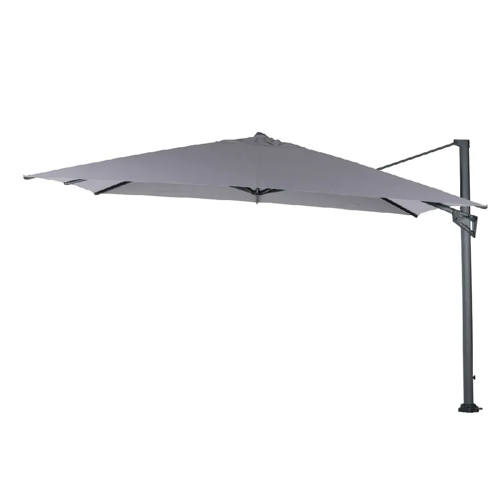 Hillsboro King Square Garden Parasol with Crank - Sand, Polyester