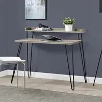 Himley Wooden Laptop Desk - Grey Oak