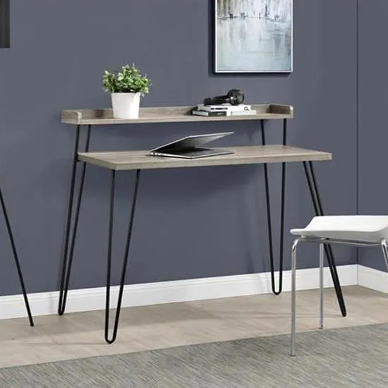 Himley Wooden Laptop Desk - Grey Oak