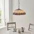 Hinton Large Tiffany Glass Pendant Ceiling Light - Multicolour