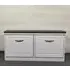Hinton Shoe Storage Bench with 2 Flip Doors - White
