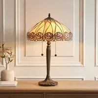 Hinton Tiffany Glass Table Lamp - Multicolour