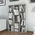 Hiti Bookcase with 13 Shelves - Concrete Grey, Chipboard