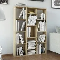 Hiti Bookcase with 13 Shelves - Sonoma Oak, Chipboard