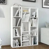 Hiti Bookcase with 13 Shelves - White, Chipboard