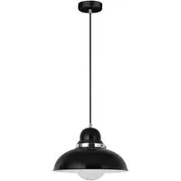 Hixo Round Pendant Light - Black, Chrome