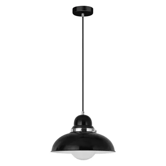 Hixo Round Pendant Light - Black, Chrome image