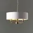 Hixson 3 Light Pendant Ceiling Light - White, Brass