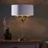 Hixson 3 Light Table Lamp - White, Antique Brass