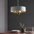 Hixson 6 Light Pendant Ceiling Light - White, Brass