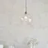 Hixson Medium Hammered Glass Pendant Ceiling Light - Nickel