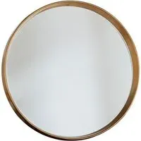 Hixson Round Portrait Bevelled Mirror - Gold