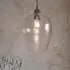 Hixson Small Hammered Glass Pendant Ceiling Light - Nickel