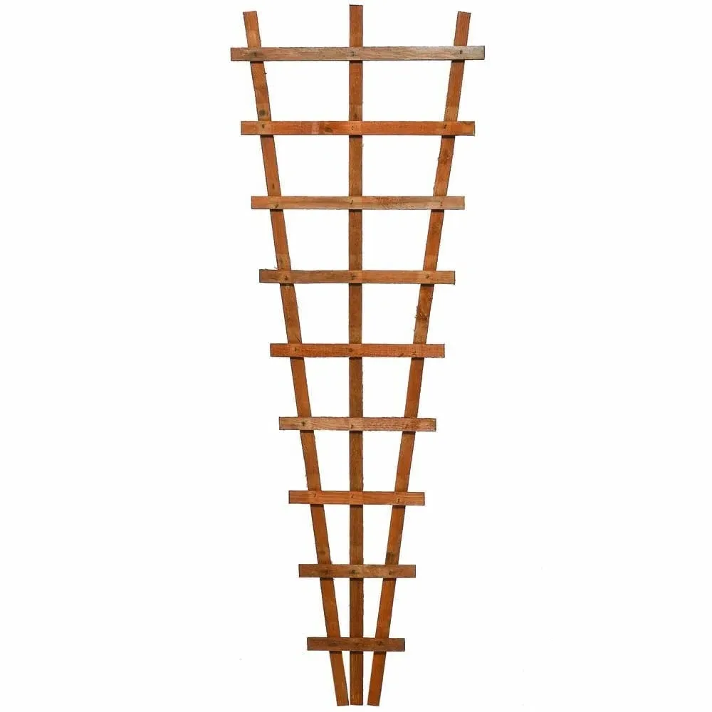 Hizo Heavy Duty Fan Trellis - Honey Brown, Wood image