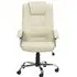Hoaxing High Back Executive Chair with Headrest - Cream, Faux Leather