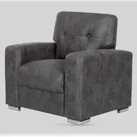 Hobart 1-Seater Sofa - Dark Grey, Fabric