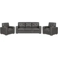 Hobart 3+1+1 Seater Sofa Set - Grey, Fabric