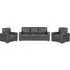Hobart 3+1+1 Seater Sofa Set - Grey, Fabric