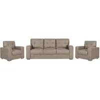 Hobart 3+1+1 Seater Sofa Set - Taupe, Fabric
