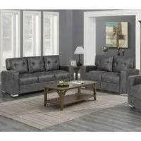 Hobart 3+2 Seater Sofa Set - Grey, Fabric