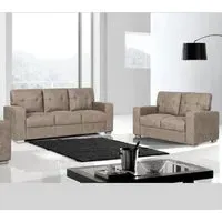 Hobart 3+2 Seater Sofa Set - Taupe, Fabric