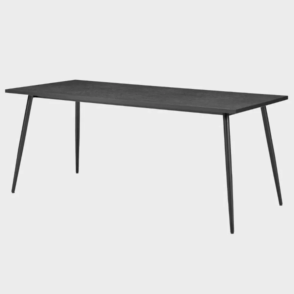 Hobart Large Dining Table - Black, MDF
