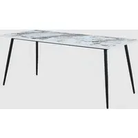 Hobart Large Dining Table - Pandora Marble Effect, MDF