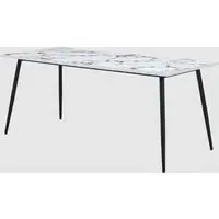Hobart Large Dining Table - Violetta Marble Effect, MDF