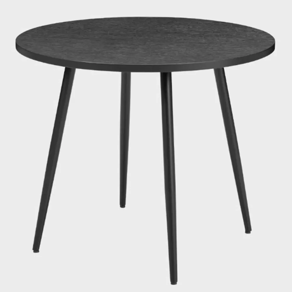Hobart Round Dining Table - Black, MDF image