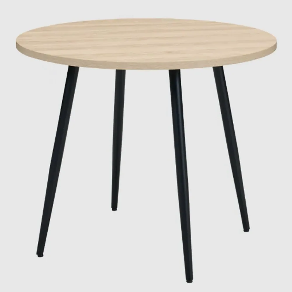 Hobart Round Dining Table - Oak, MDF