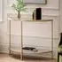 Hobson Console Table - Clear Glass, Champagne