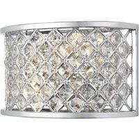 Hobson Crystal Glass Wall Light - Chrome