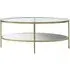 Hobson Oval Coffee Table - Clear Glass, Champagne