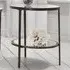 Hobson Round Side Table - Clear Glass, Bronze