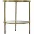 Hobson Round Side Table - Clear Glass, Champagne