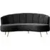 Hockley 3-Seater Sofa - Black, Velvet