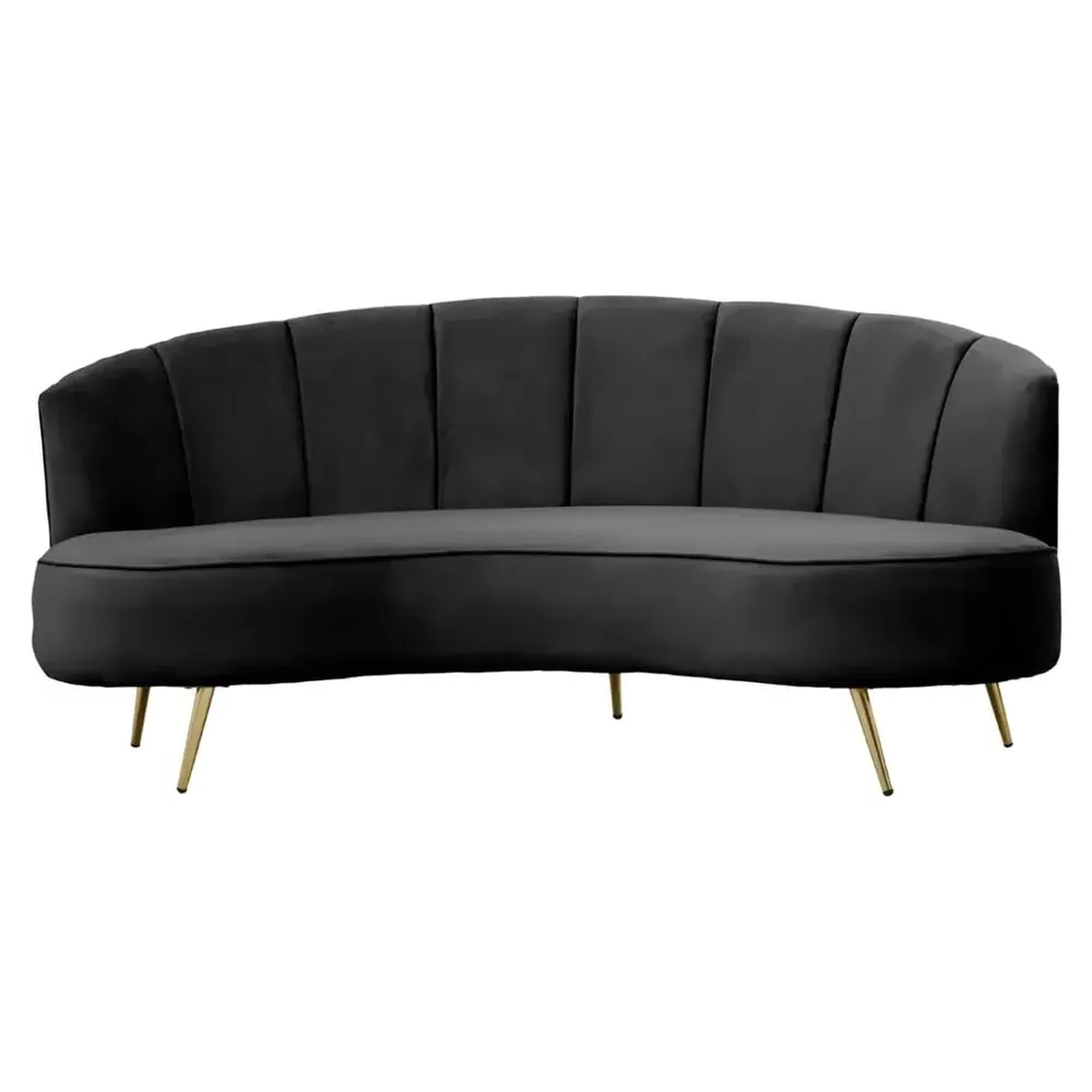 Hockley 3-Seater Sofa - Black, Velvet image