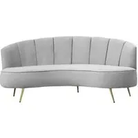 Hockley 3-Seater Sofa - Grey, Velvet