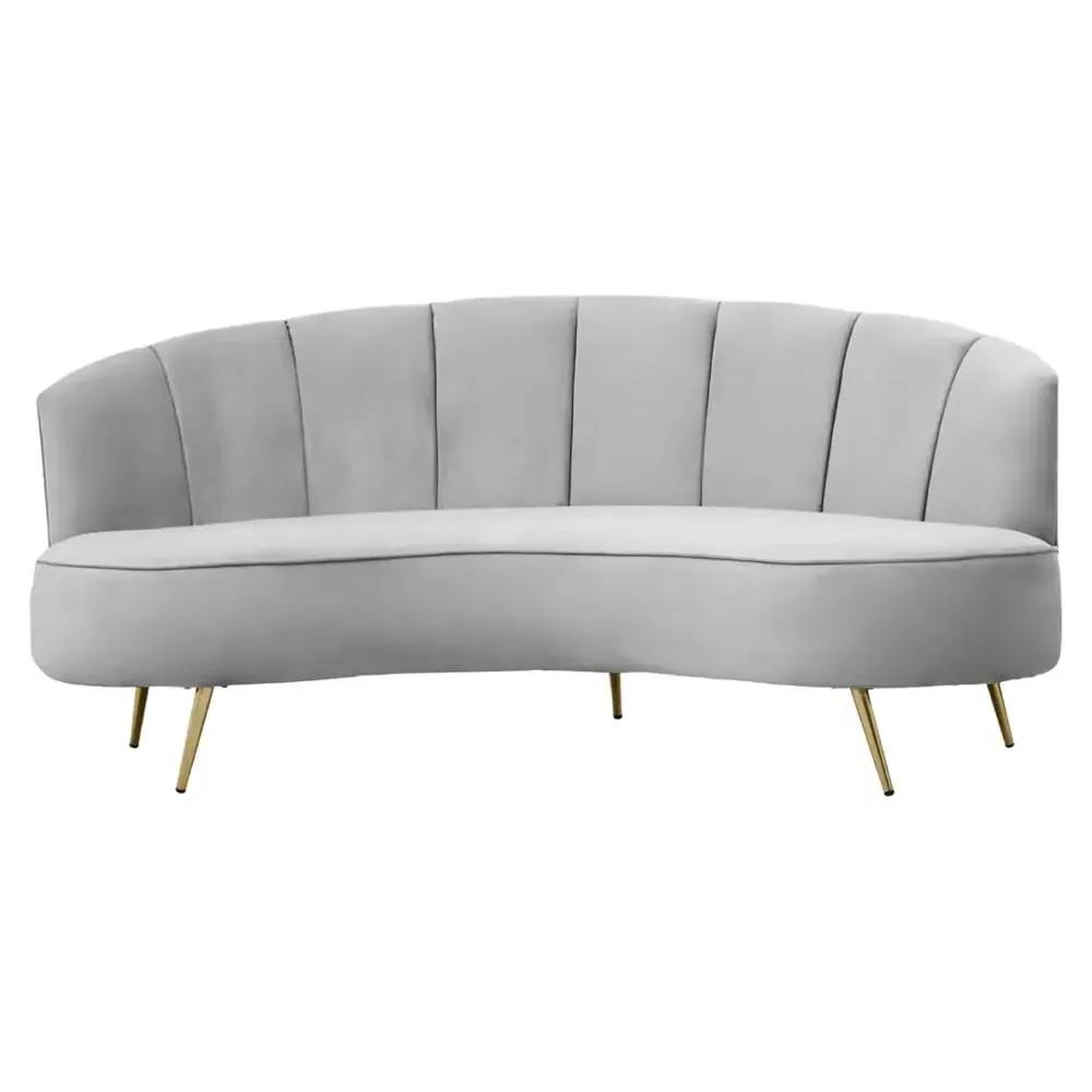Hockley 3-Seater Sofa - Grey, Velvet