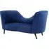 Hoggar Velvet Lounge Chaise Chair - Midnight Blue