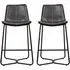 Holland Bar Chairs - Charcoal, Leather