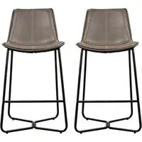 Holland Bar Chairs - Ember, Leather