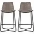 Holland Bar Chairs - Ember, Leather